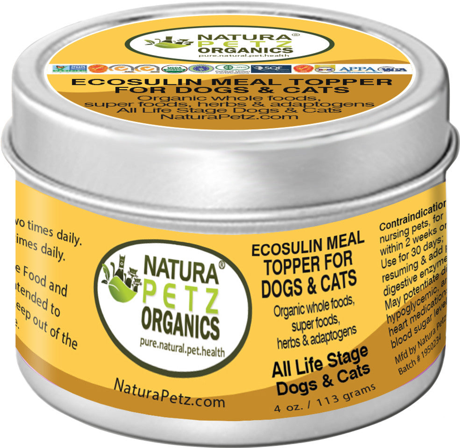 Organic Pet Systems Ecosulin Meal Topper Pancreatic Support Meal Topper For Dogs And Cats* Dog Food Toppers