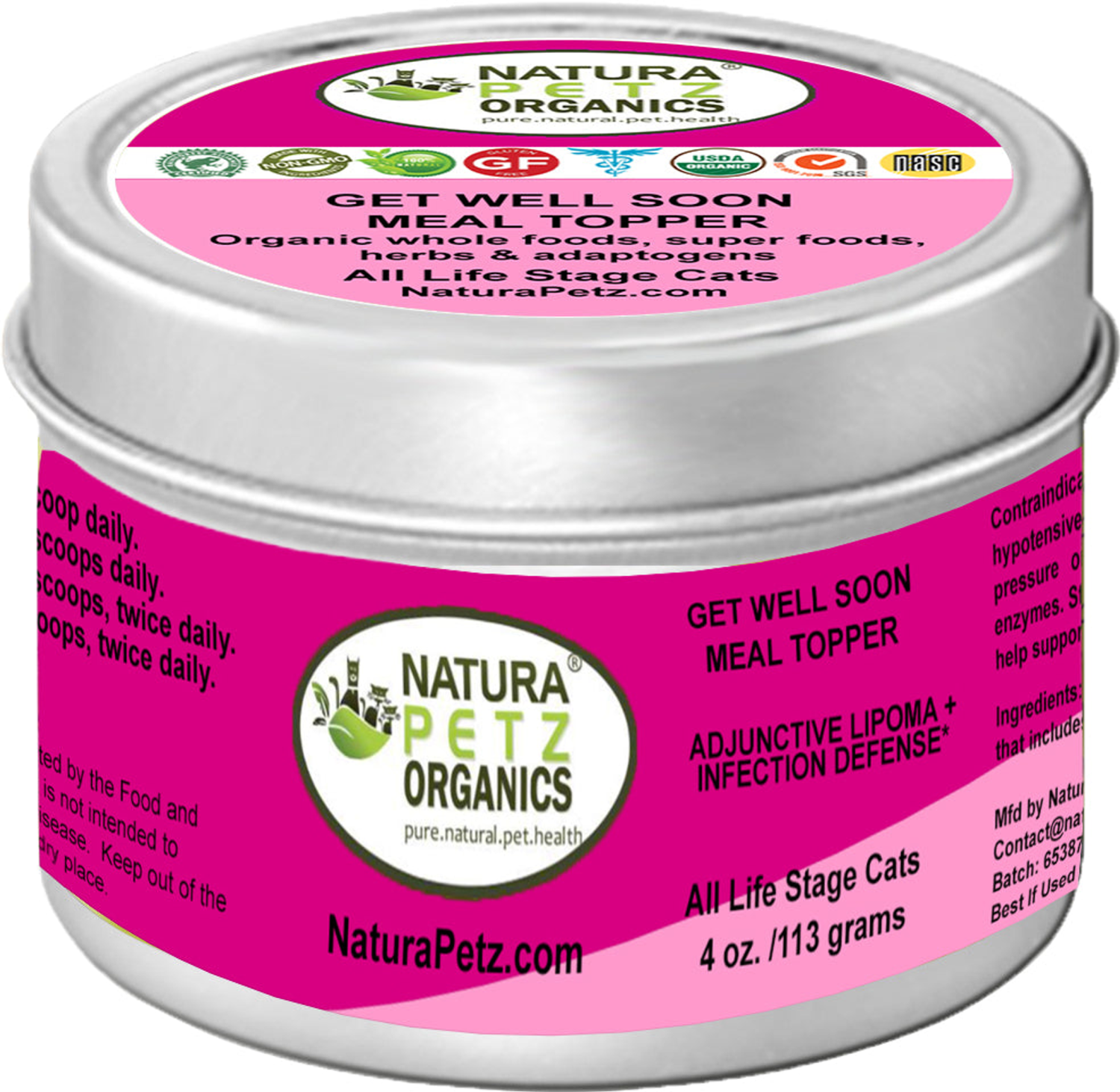 Organic Pet Systems Get Well Soon Meal Topper - Adjunctive Lipoma + Infection Defense* Dog Food Toppers