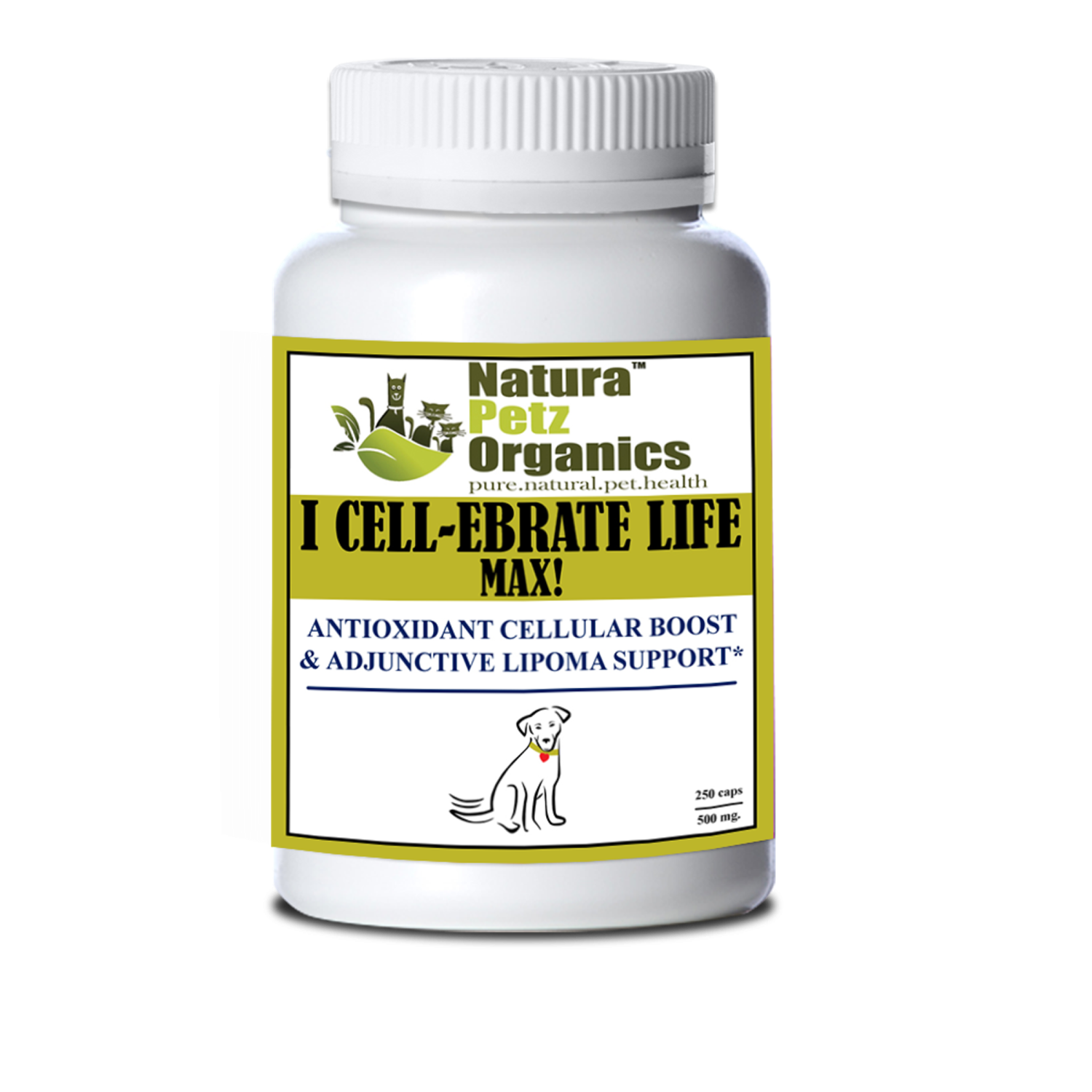 Organic Pet Systems I Cellebrate Life Max - Antioxidant Cellular Boost + Adjunctive Lipoma Support* Animal Vitamins & Supplements