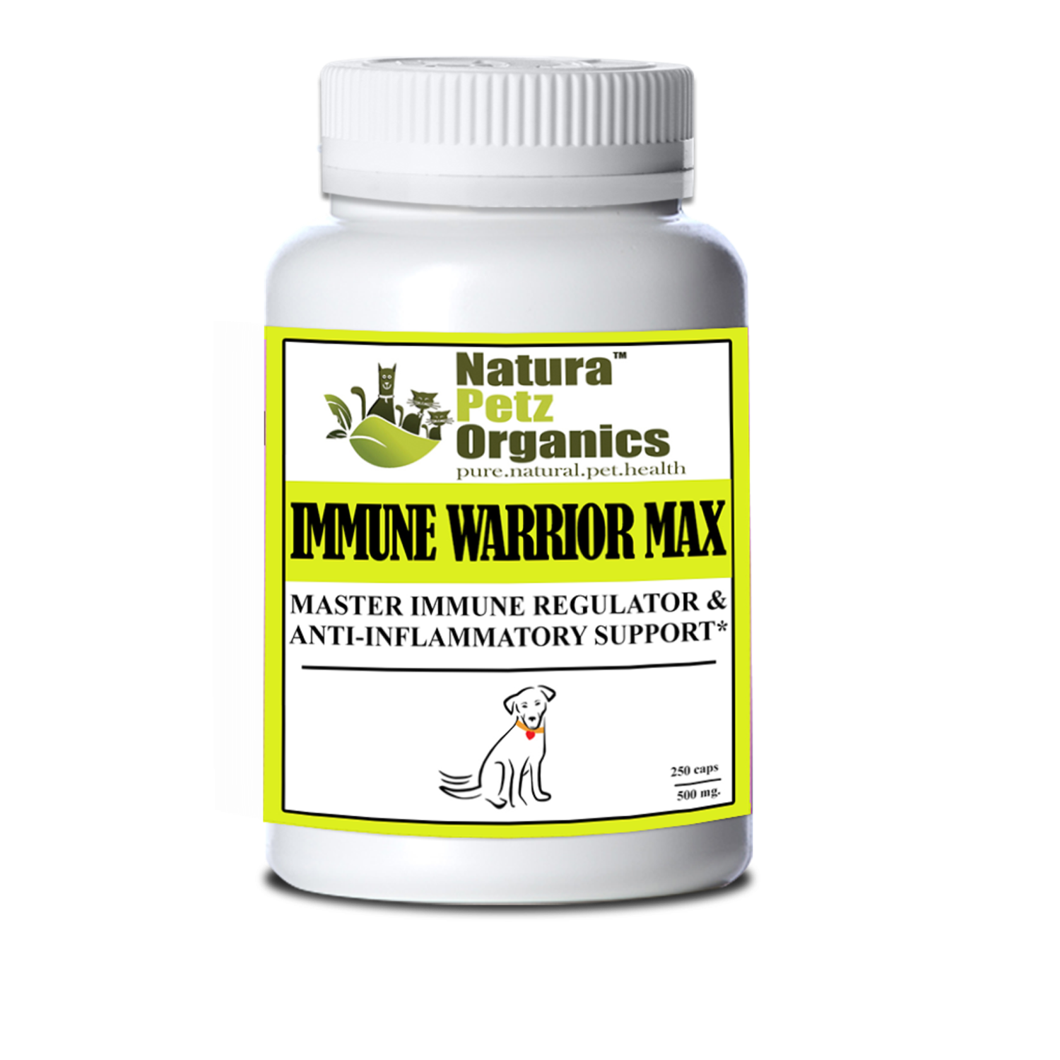 Organic Pet Systems Immune Warrior Max Master Blend Capsules* Immune Regulator & Anti-Inflammatory Support* For  Dogs & Cats Animal Vitamins & Supplements