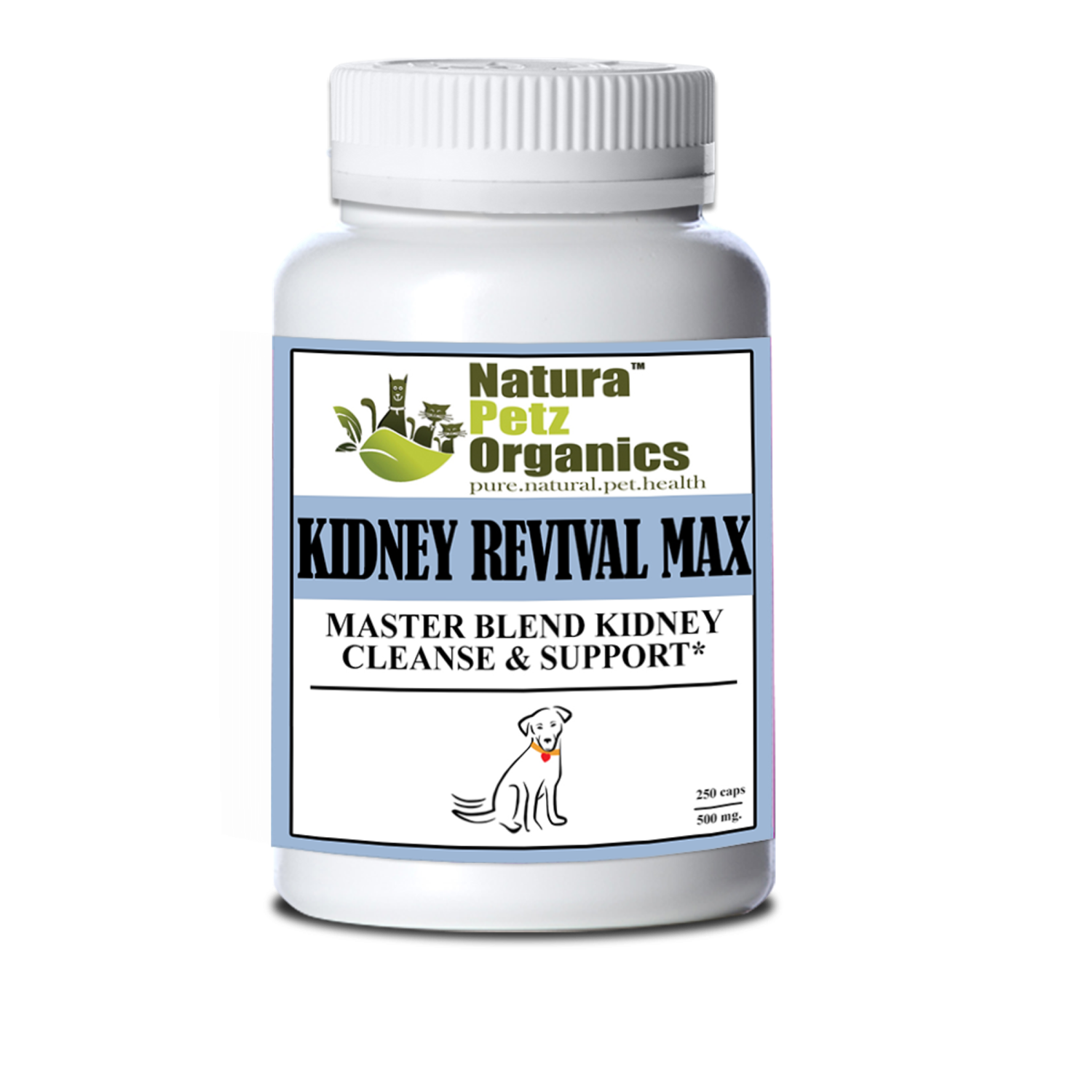 Organic Pet Systems Kidney Revival Max Master Blend Kidney Cleanse & Support Capsules* Adult & Senior Dogs Animal Vitamins & Supplements