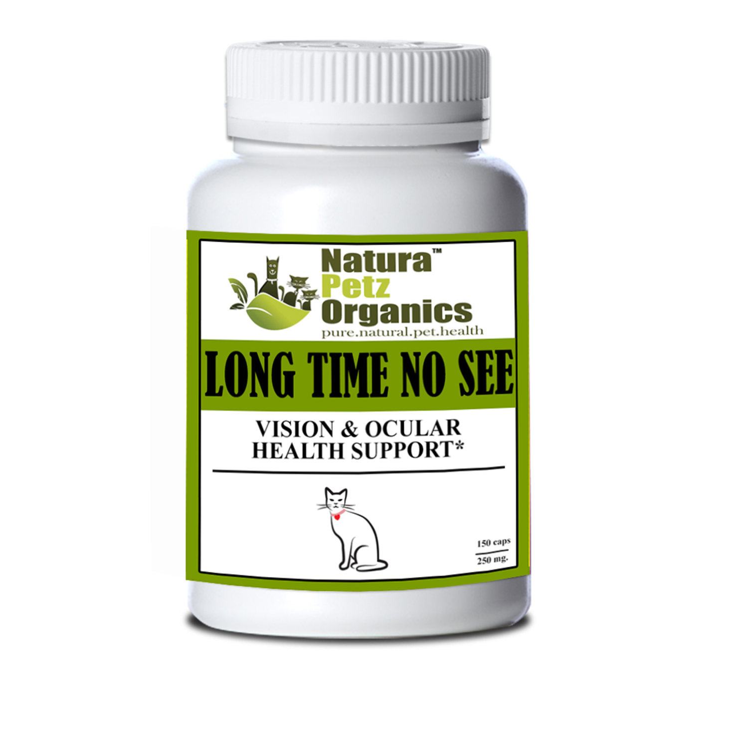 Organic Pet Systems Long Time No See Max* Capsules - Vision & Ocular Health Support In Dogs And Cats* Animal Vitamins & Supplements