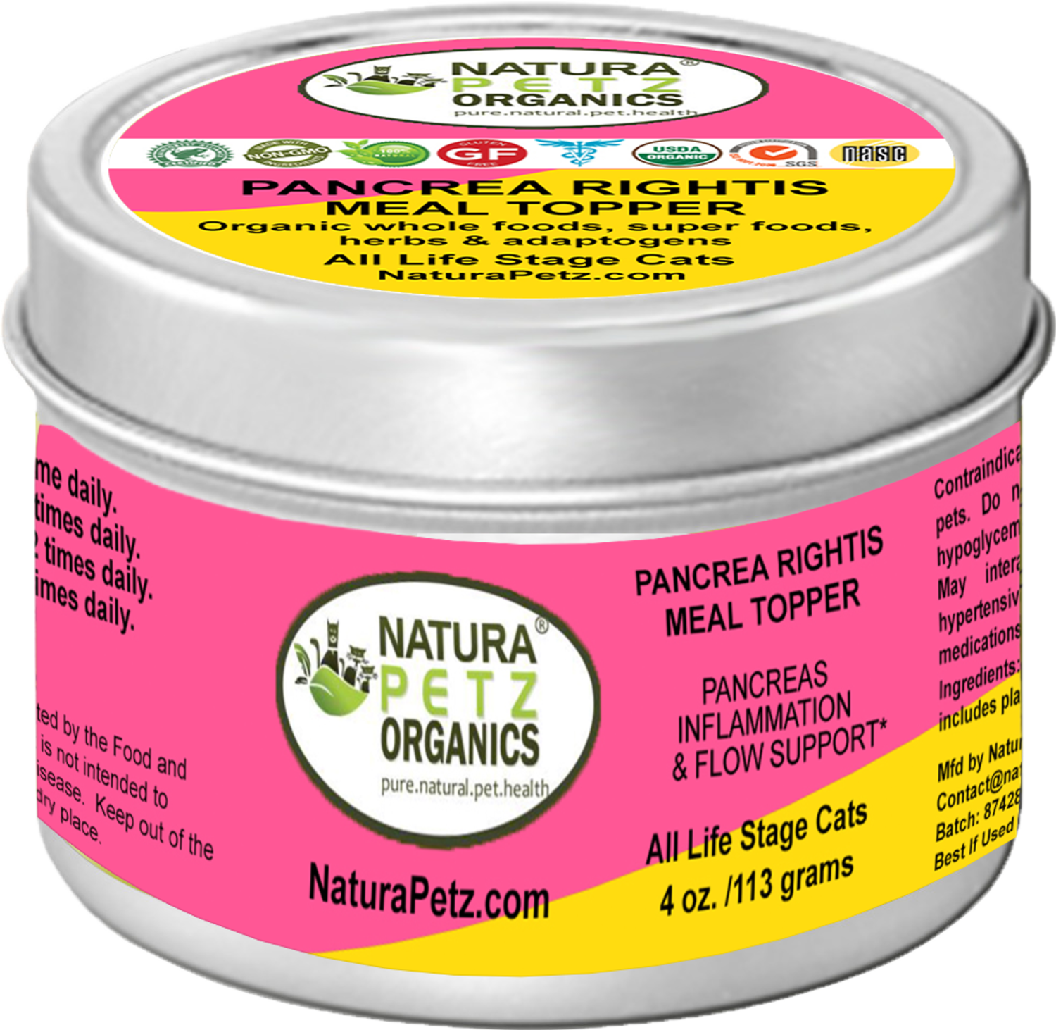 Organic Pet Systems Pancrea Rightis Max Meal Topper* Pancreas Inflammation & Flow Support* For Dogs & Cats* Dog Food Toppers