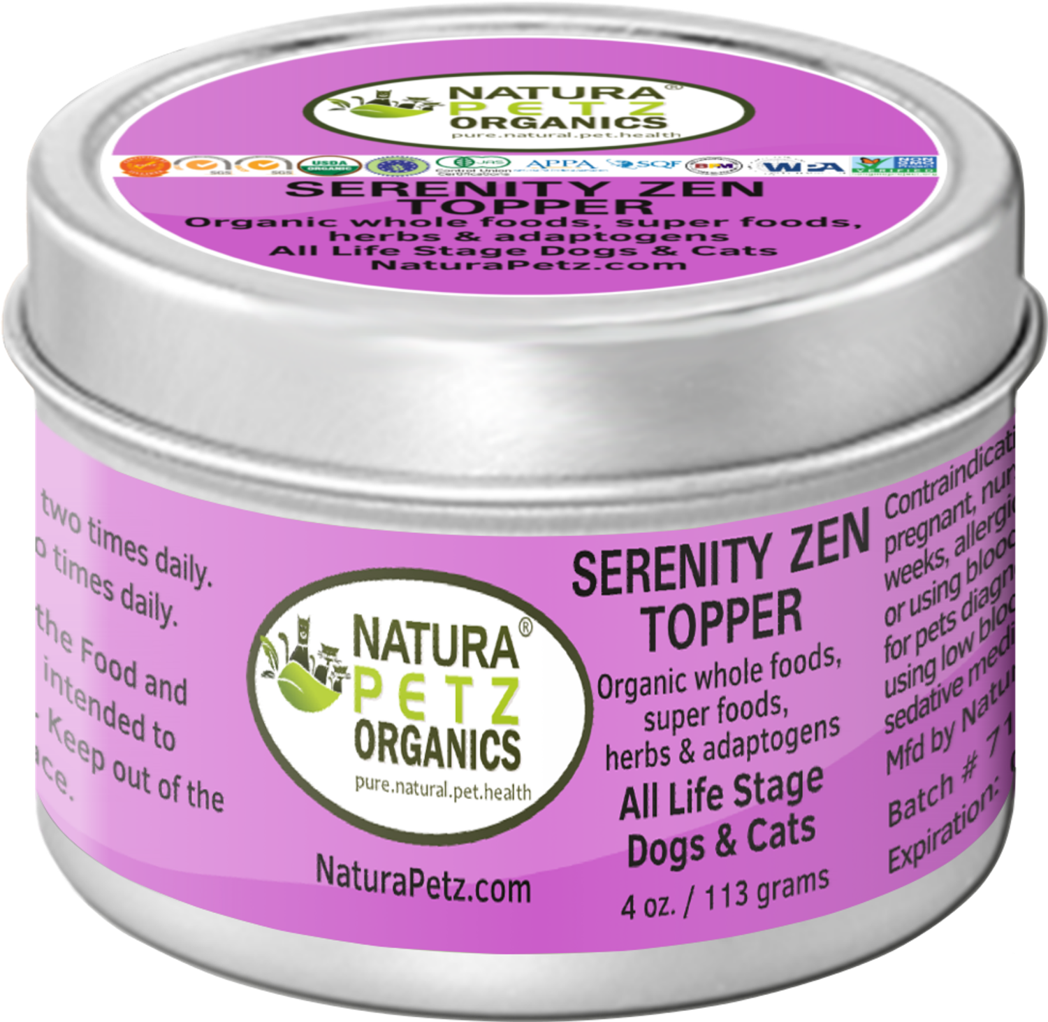 Organic Pet Systems Serenity Zen Meal Topper For Dogs And Cats* - Serenity Zen Anti-Stress & Anti-Anxiety Meal Topper* Dog Food Toppers