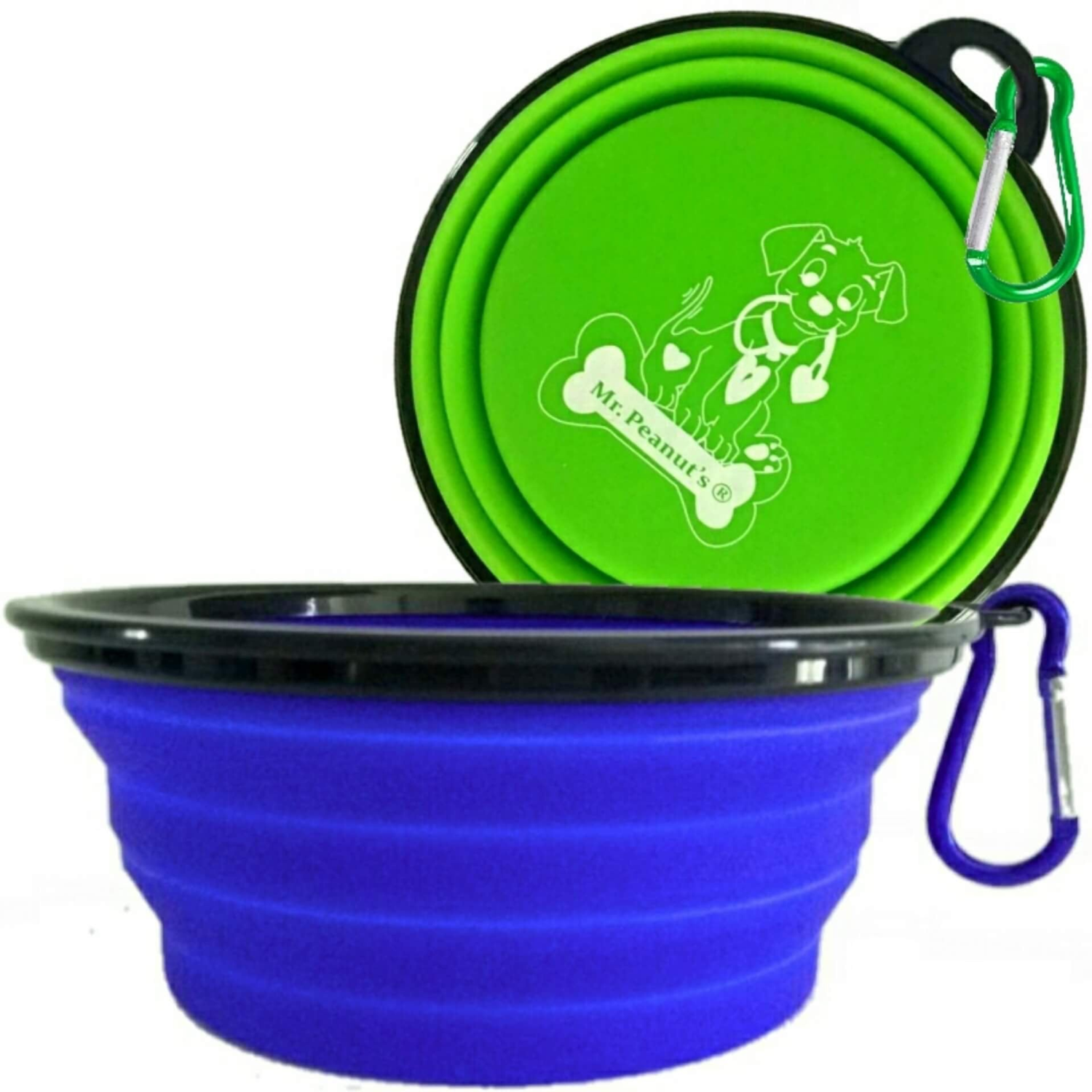 Mr. Peanut's Premium Products LLC Collapsible Silicone Travel Bowls Food & Water Bowls