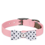 Susan Lanci Designs Susan Lanci Designs Black & White Polka Dot Big Bow Collar Pet Collars