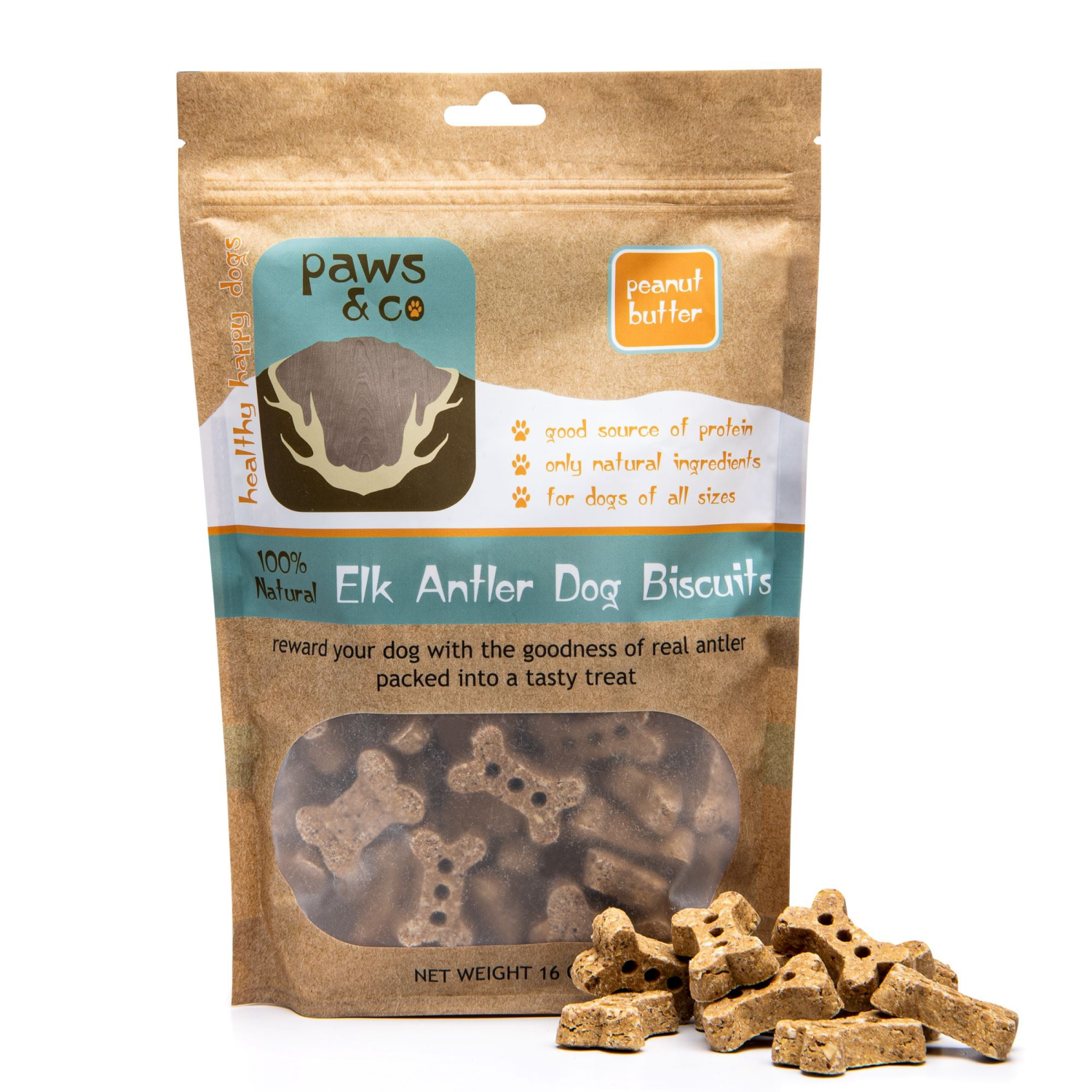 Paws & Co Dog Treats Paws & Co Elk Antler Dog Biscuits Dog Treats