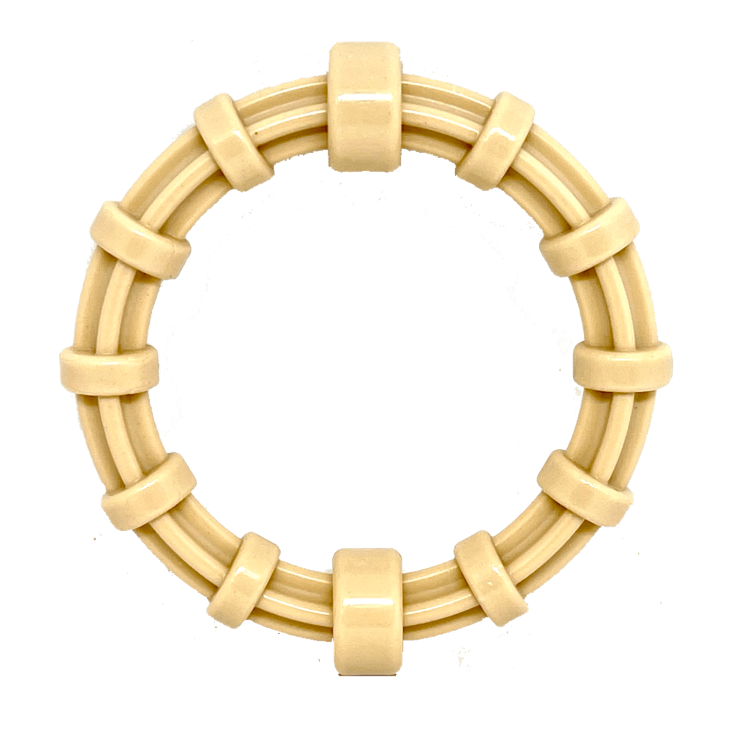 SodaPup SP Honey Bone Chicken Flavored Teething Ring for Aggressive Chewers Dog Toys