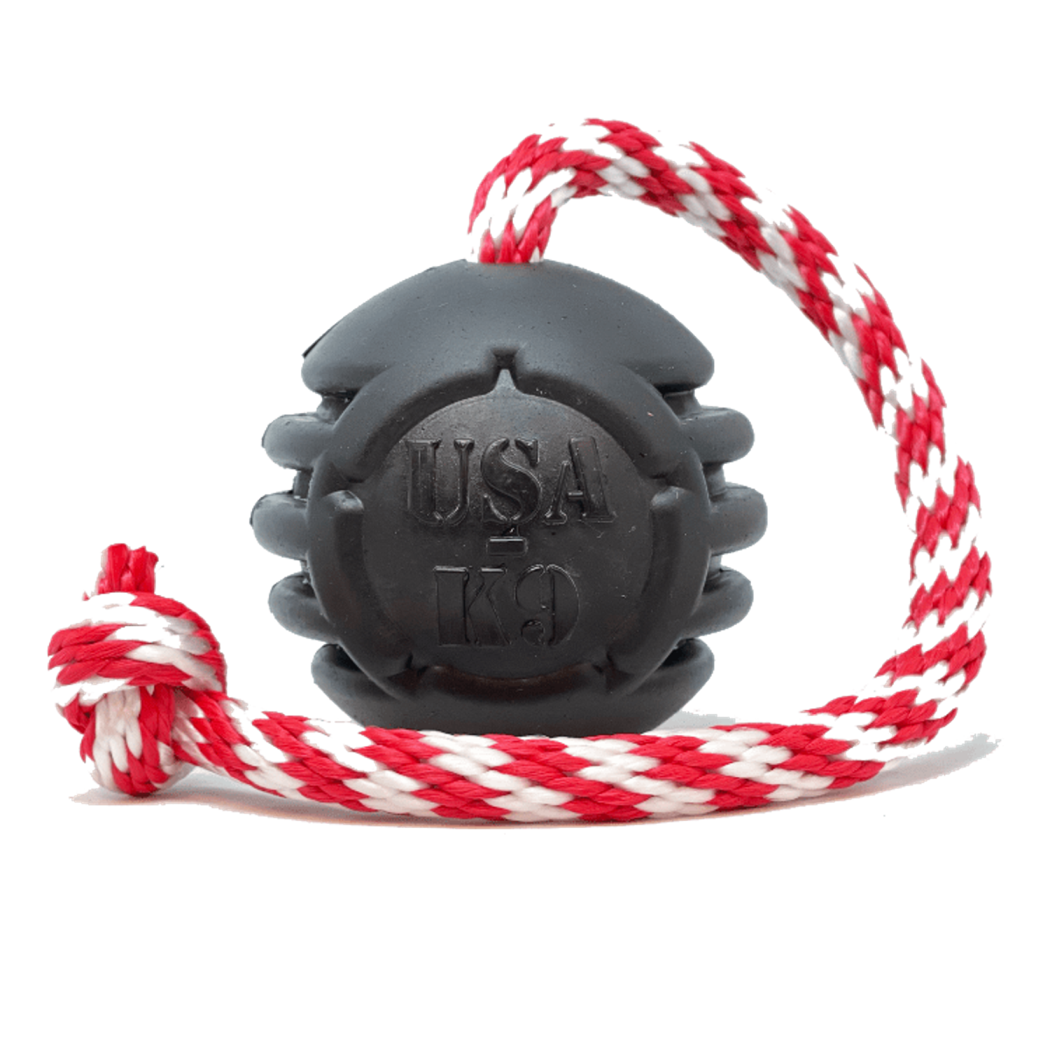 SodaPup USA-K9 Magnum Black Stars and Stripes Ultra-Durable  Rubber Chew Toy