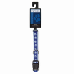 Pet Edge CC TwoTone Pawprint Collar 14-20In Blu Collars