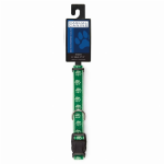 Pet Edge CC TwoTone Pawprint Collar 18-26In Grn Collars