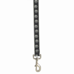 Pet Edge CC TwoTone Pawprint Lead 6Ftx1In Blk Leads
