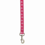Pet Edge CC TwoTone Pawprint Lead 6Ftx1In Pnk Leads