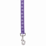 Pet Edge CC TwoTone Pawprint Lead 6Ftx1In Pur Leads