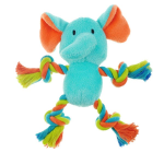 Pet Edge CHP Plush char with rope arms Elephant Rope