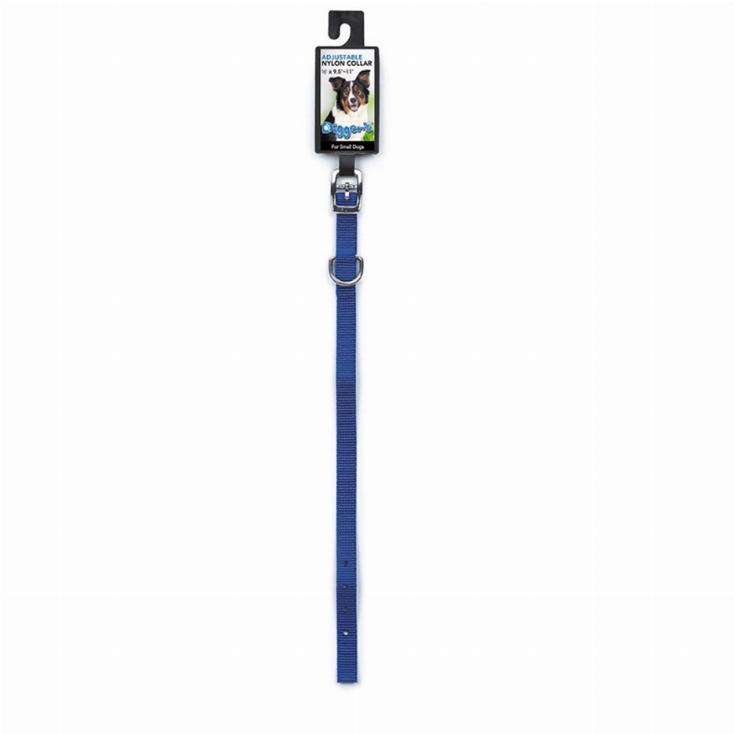 Pet Edge DGR 1/2in Nylon Collar 14in Blue Collars