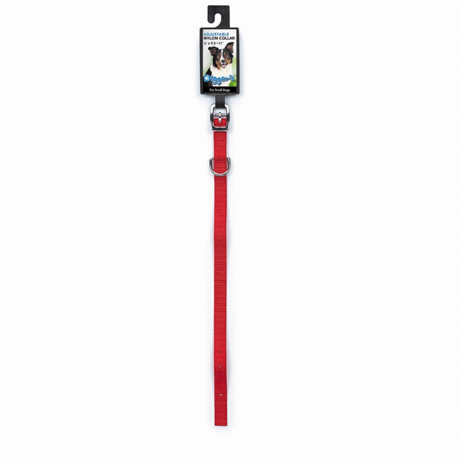 Pet Edge DGR 1/2in Nylon Collar 14in Red Collars