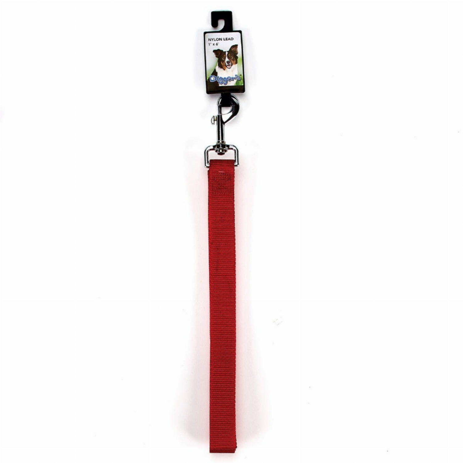 Pet Edge DGR 1in Nylon Lead 72in Red Leads