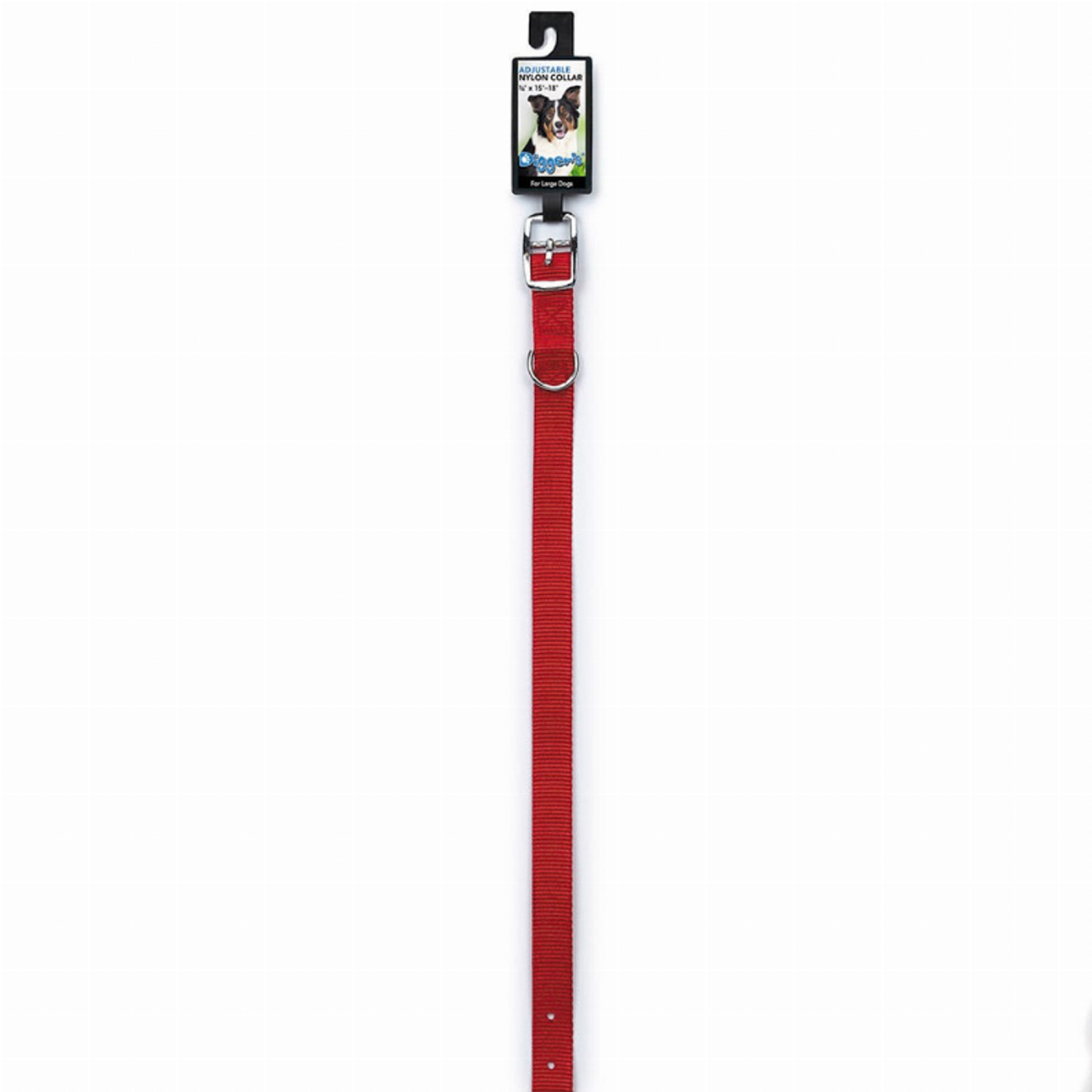 Pet Edge Diggers 3/4in Nylon Collar 18in Red Collars