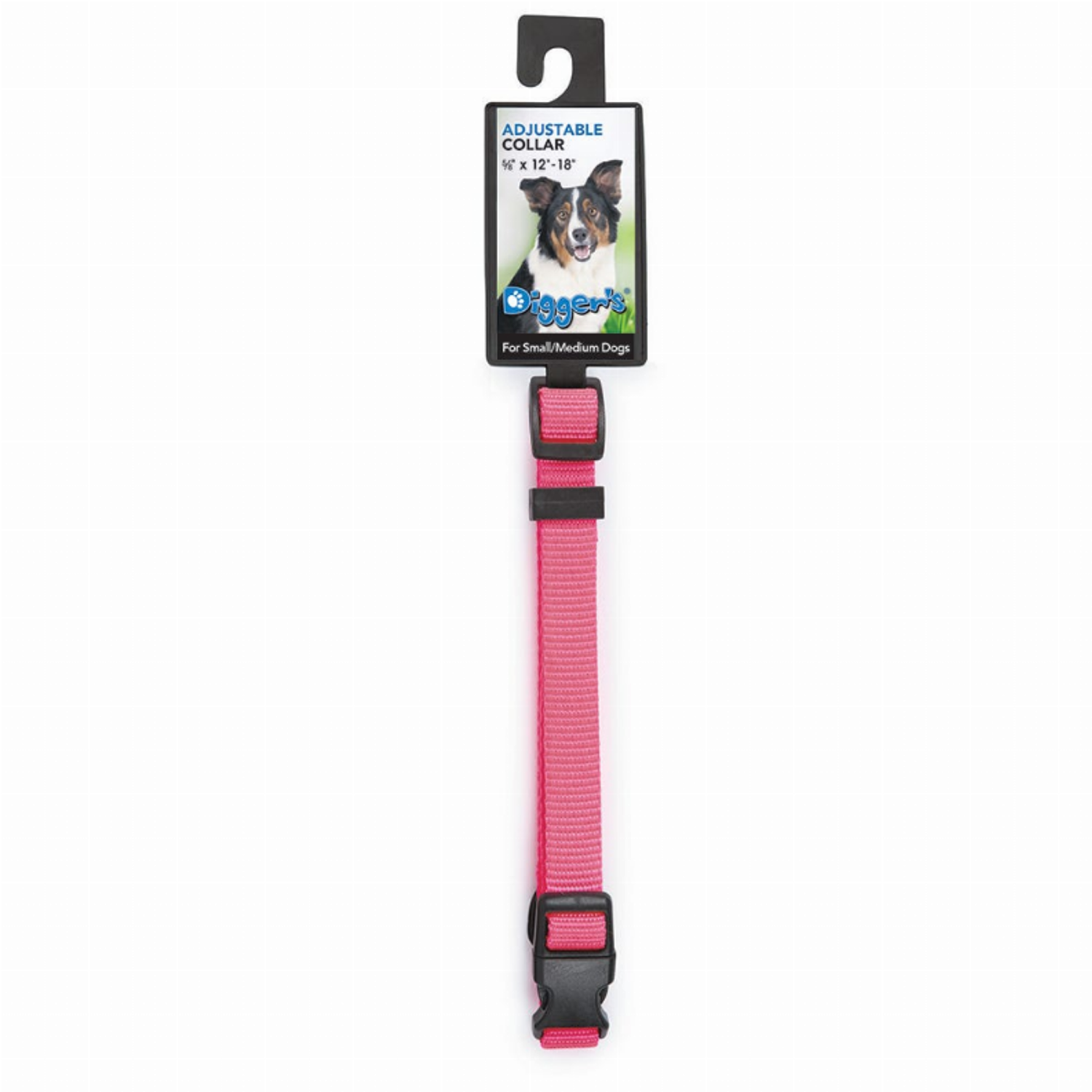 Pet Edge Diggers 5/8in Adjustable Collar-Pink Collars