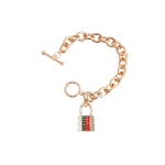 Bark Fifth Avenue Designer Inspired Rhinestone Lock Pendant Dog Collars
