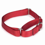 Pet Edge GG Nylon Martingale Collar 18-26In Red Collars