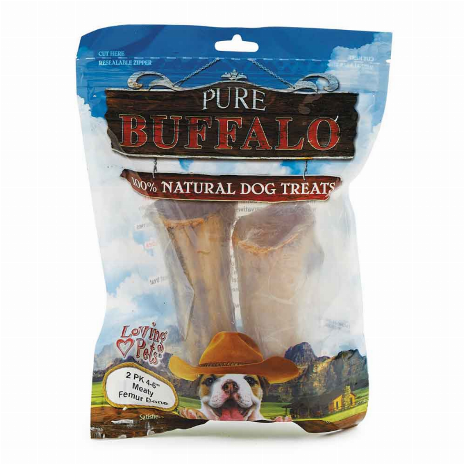 Pet Edge LP 4-6 in Meaty Femur Bone 2 pk Treats