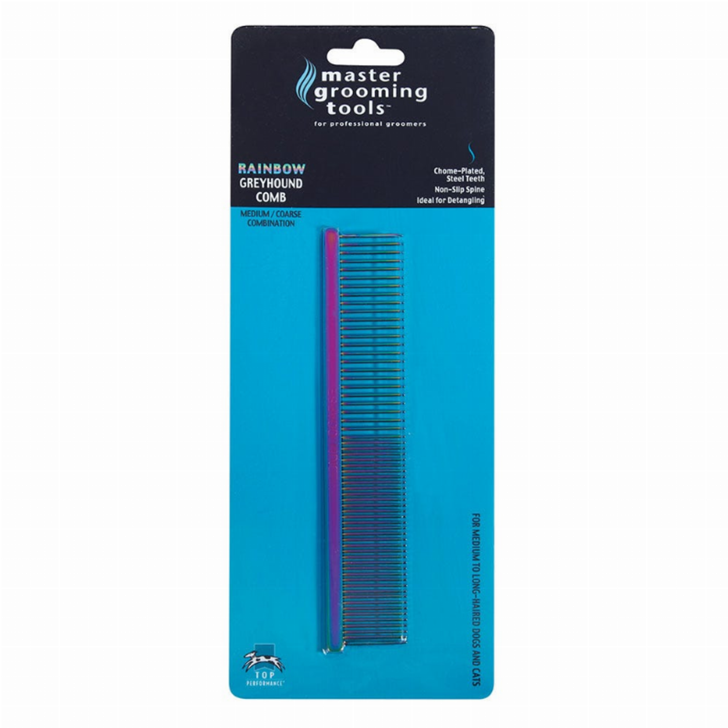 Pet Edge Tools Pet Edge MG Comb Med/Coarse Rnbw Tools