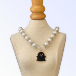 Bark Fifth Avenue My Fa-BOO-Lous Pearl Ghost Necklace Dog Collars