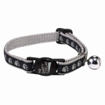 Pet Edge MT TwoTone Pawprint Collar Blk Collars
