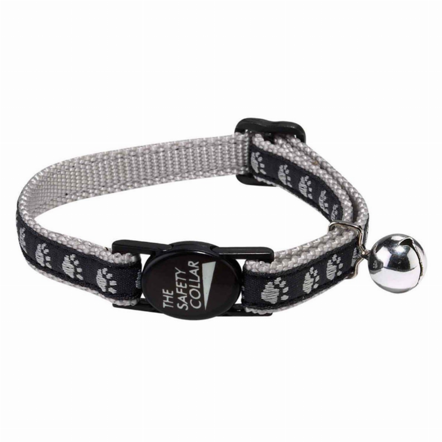 Pet Edge Collars Pet Edge MT TwoTone Pawprint Collar Blk Collars
