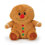 Pet Edge Chuckles Gingerbread Plush Dog Toy Holiday
