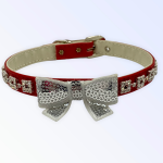 Bark Fifth Avenue My Glam Holiday Bow Collar Dog Collars