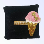 Bark Fifth Avenue My Little Ice Cream Cone Hair Barrettes Pet Accessories