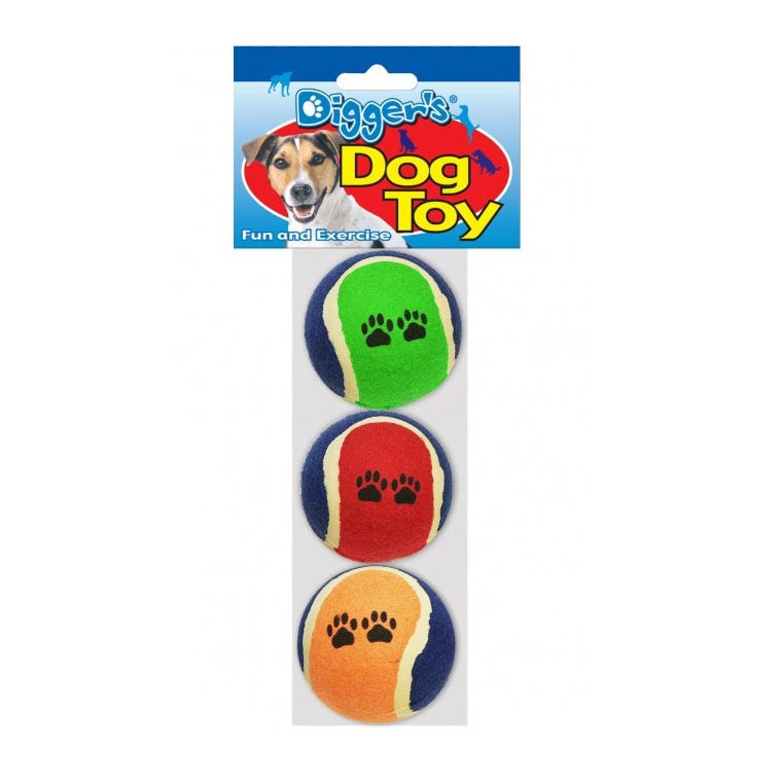 Pet Edge Digger's 3 Pk Tennis Ball Rope