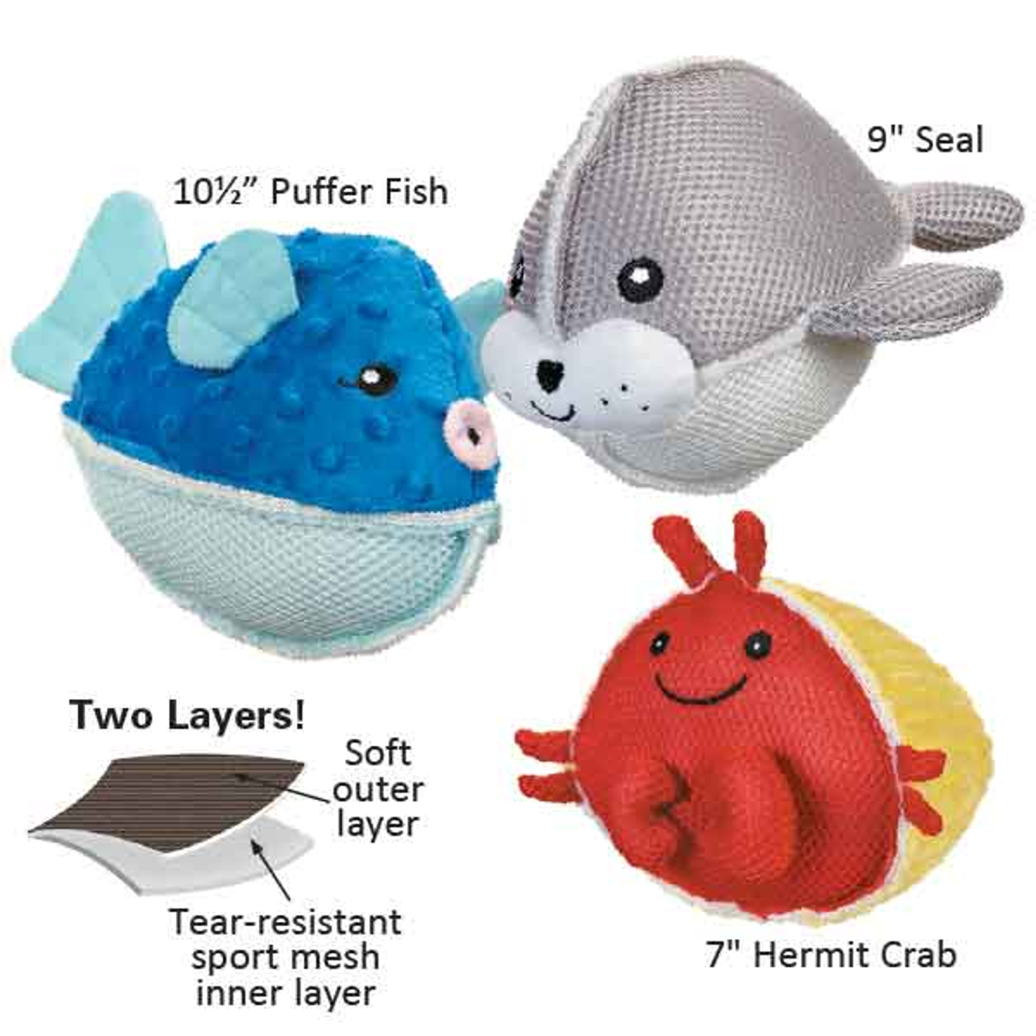 Pet Edge GR Aquadudes Puffer Fish Stuffed Plush