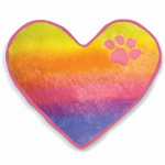 Pet Edge Grriggles Rainbow Heart Stuffed Plush