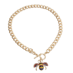 Bark Fifth Avenue Rhinestone Bee Toggle Necklace Dog Collars