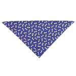Pet Edge TP Bandana Tossed Bones Blu Bandanas