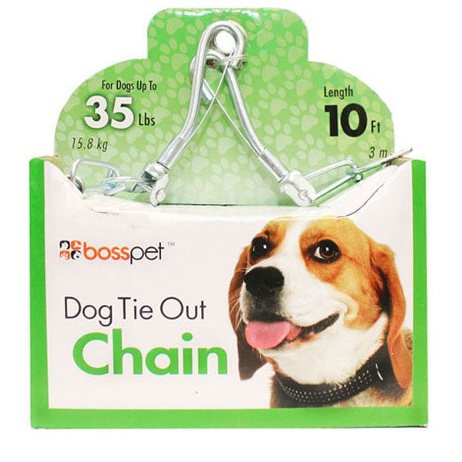 Pet Edge Twist Chain with Swvl Snap 2.5mm 10ft M Tie-Outs