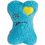 Pet Edge ZA Embroidered Berber Bone 8In Blu Stuffed Plush