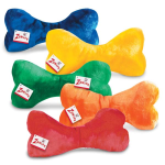 Pet Edge ZA Mega Color Plush Bone 16.5In Asst Stuffed Plush