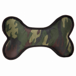 Pet Edge ZA Toughstructable Bone S Grn Camo Stuffed Nylon