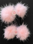 Bark Fifth Avenue Snowflake Pom Pom Hair Barrettes Dog Clothes