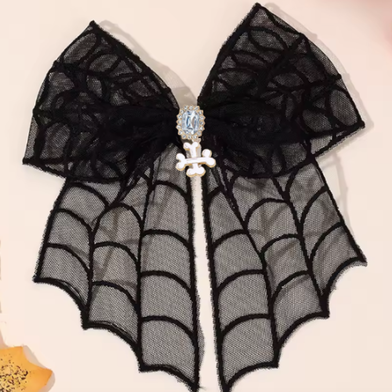 Bark Fifth Avenue Arachnette Luxe Halloween Dog Hair Bow Clip Dog Clothes