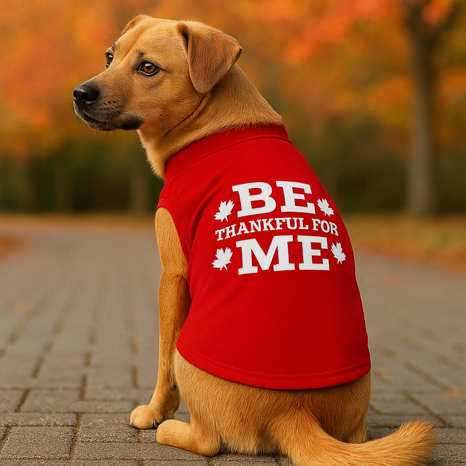 Bark Fifth Avenue Be Thankful for Me Classic Tee Dog Clothes