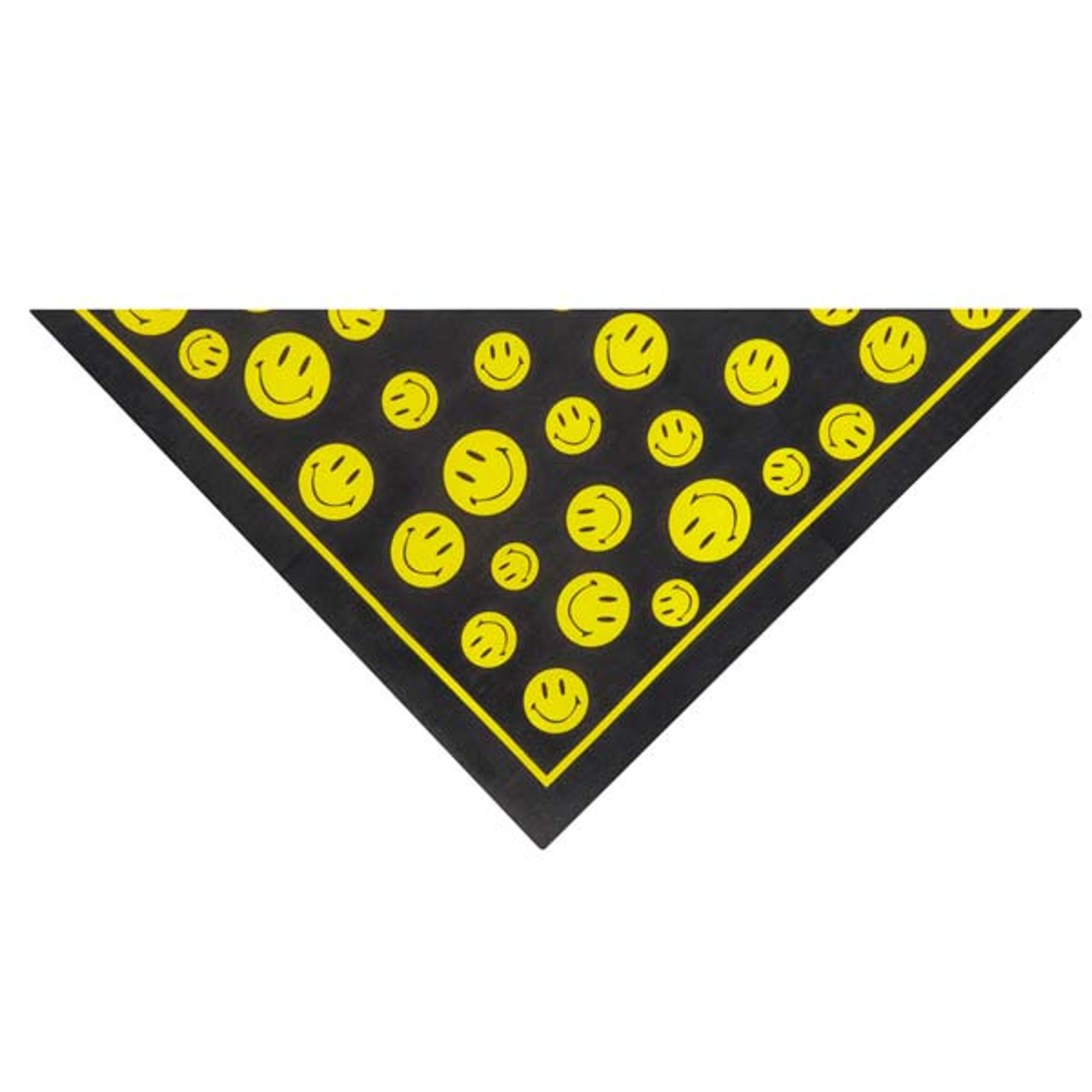 Pet Edge TP Smiley Face Bandana Blk Bandanas
