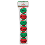 Pet Edge ZA Naughty or Nice Tennis ball 6pk Holiday