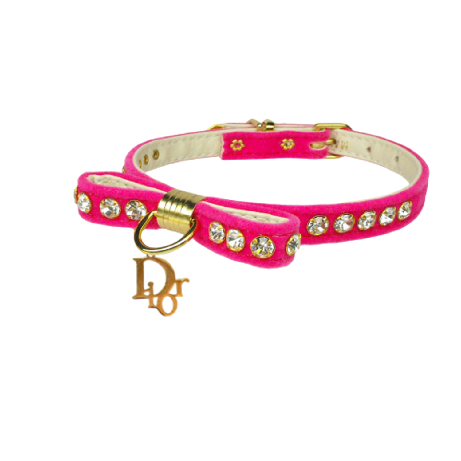Bark Fifth Avenue Velvet Dior Charm Collar Dog Collars