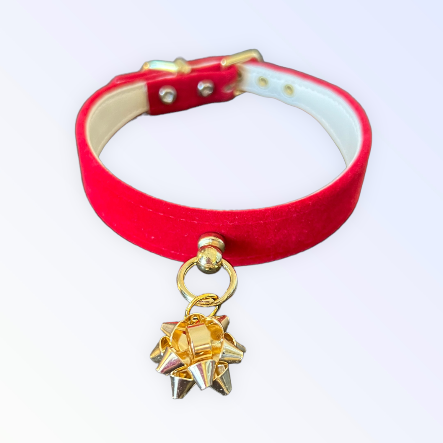 Bark Fifth Avenue Velvet Gift Wrap Bow Collar Dog Collars
